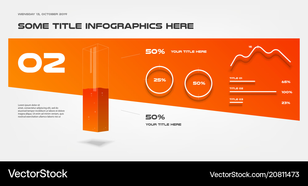 Gradient Infographics with Arrows - Chart Template vector image