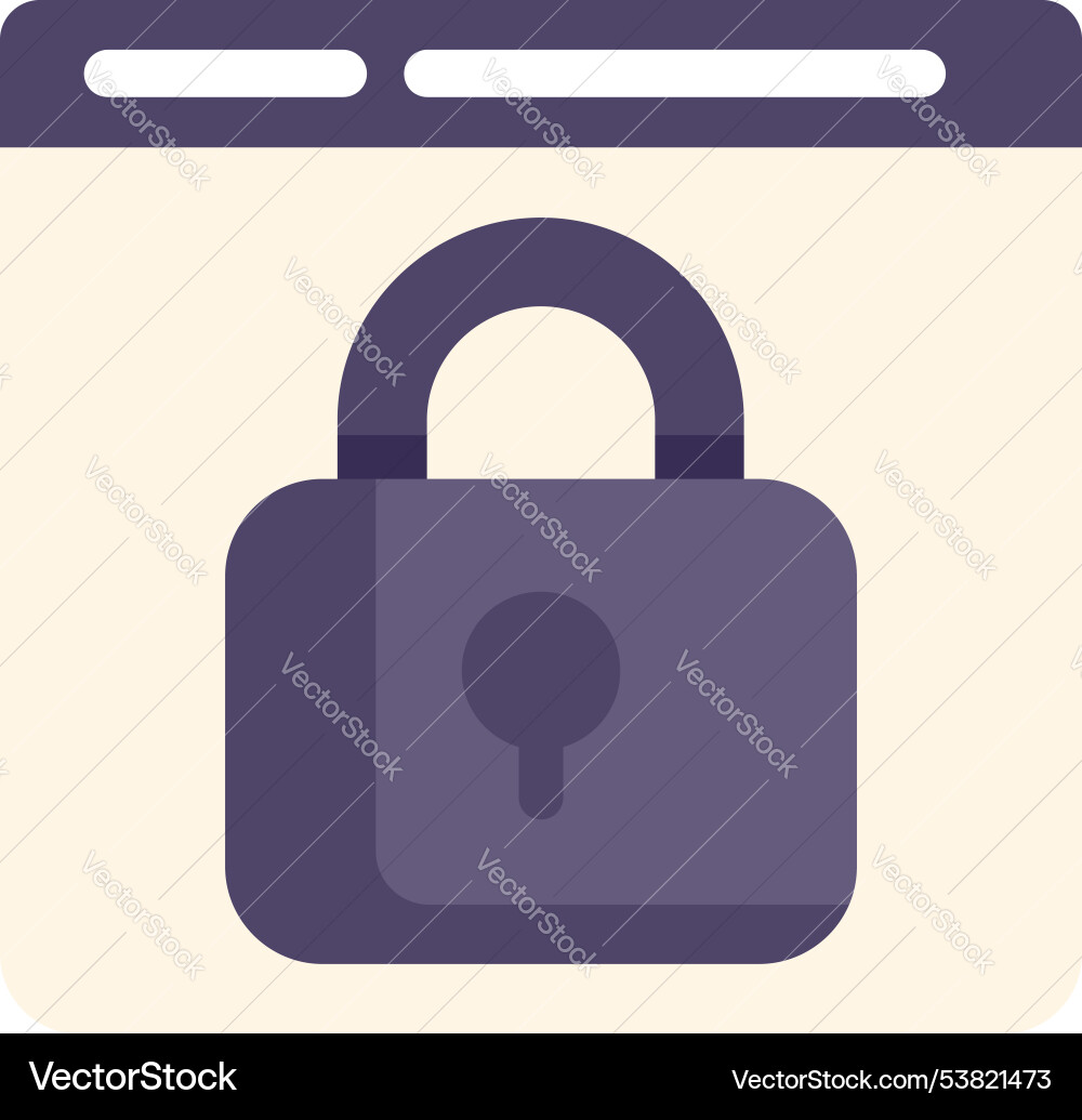 Internet security concept with padlock protecting Vector Image