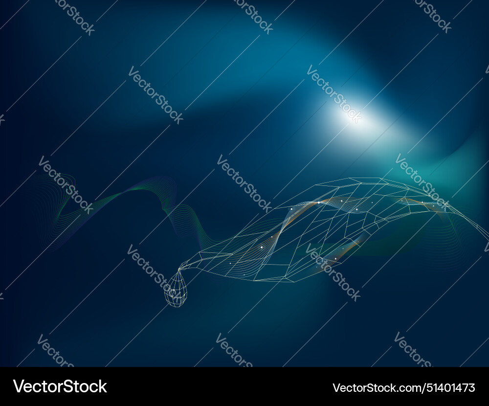 Mesh struct leaf with water drop eps 10 vector image