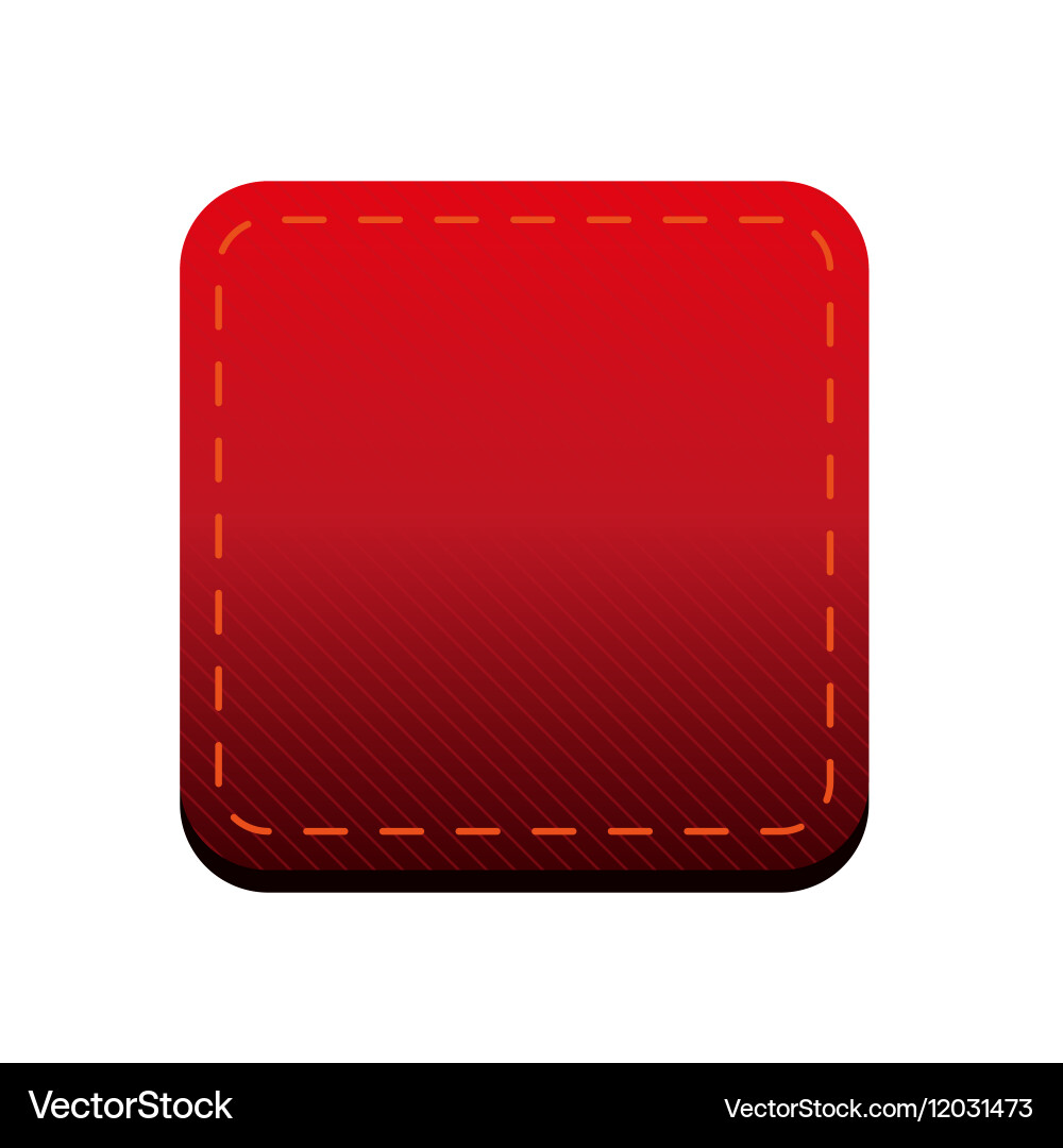 Red Line Button with Gradient vector image