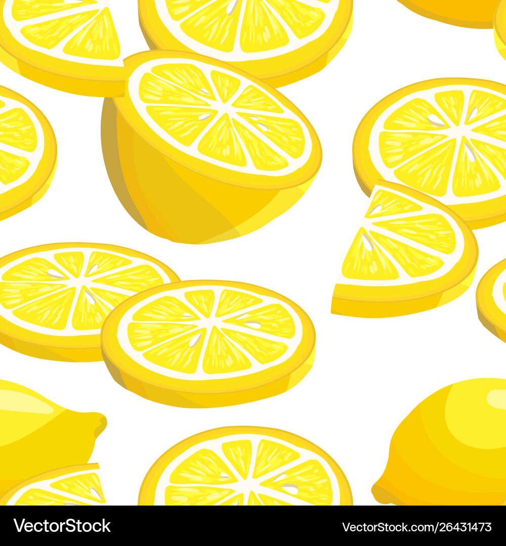 Seamless pattern with sliced lemons Seamless pattern with sliced lemons Vector Image