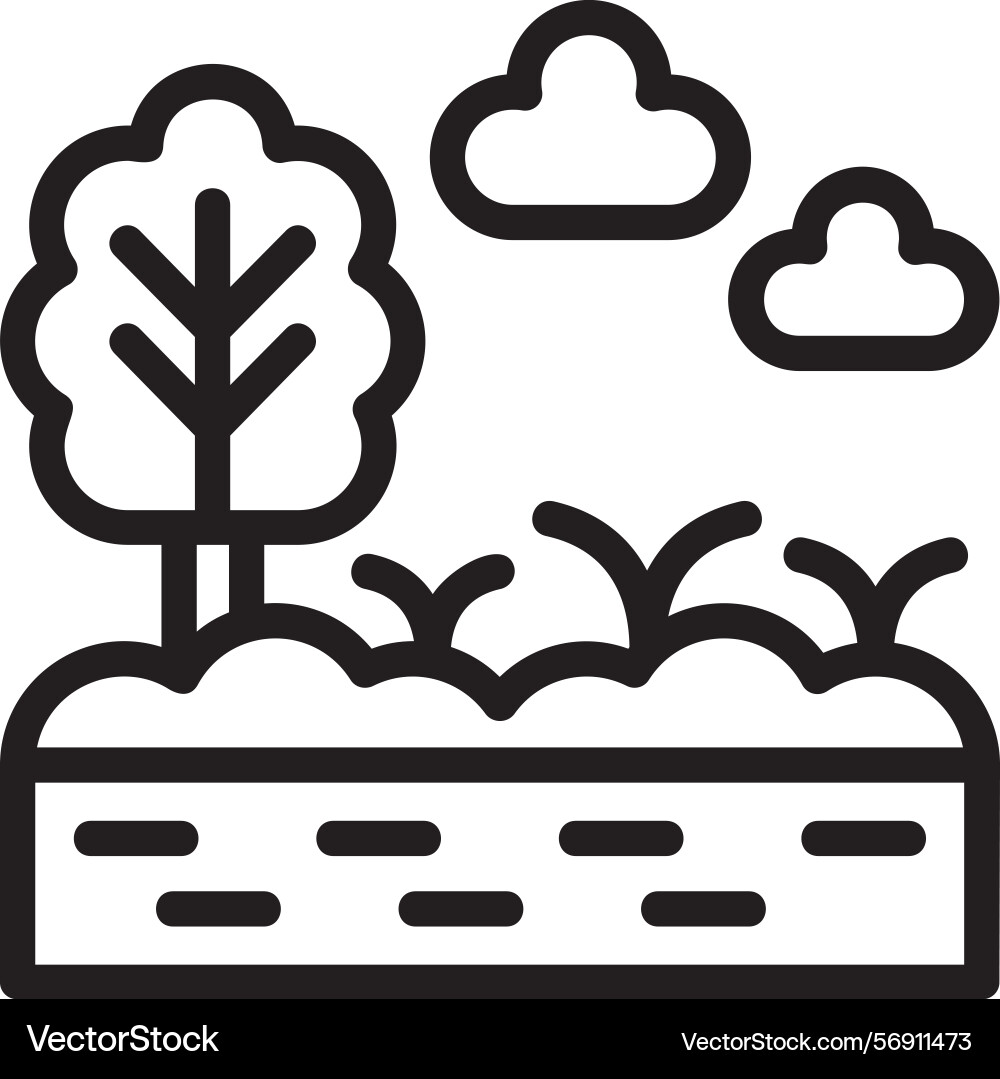 Swamp linear style icon design Vector Image