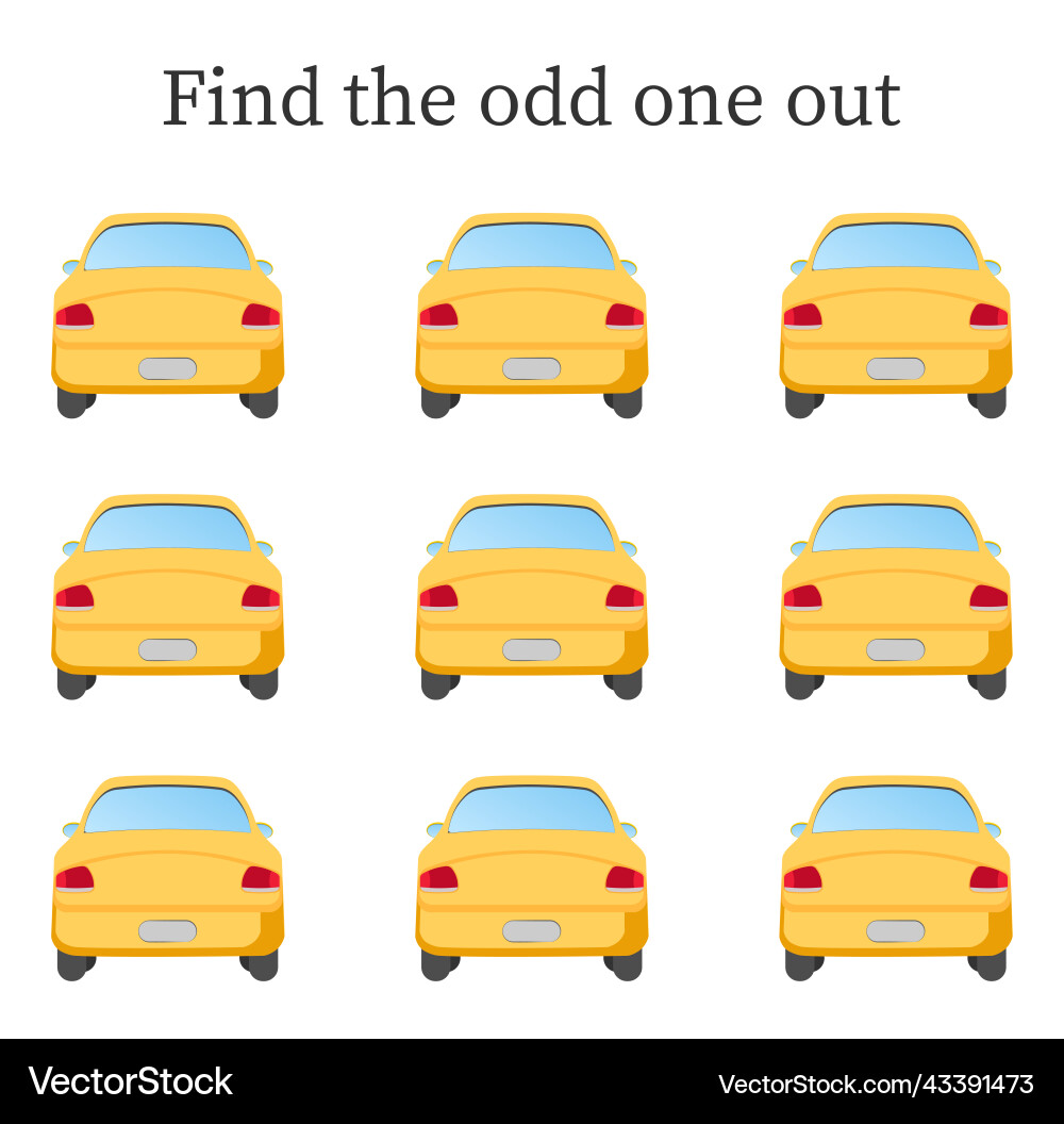 Task for development of attention and logic Task for development of attention and logic vector image