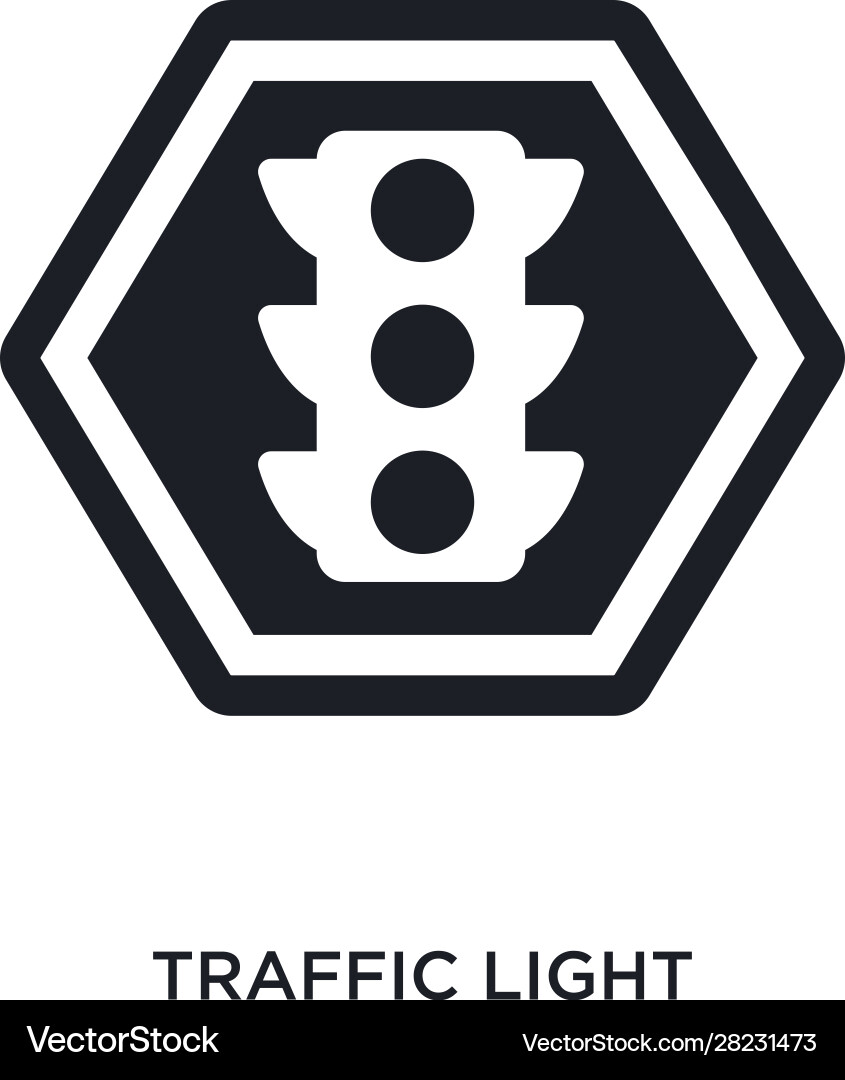 Traffic light isolated icon simple element from vector image