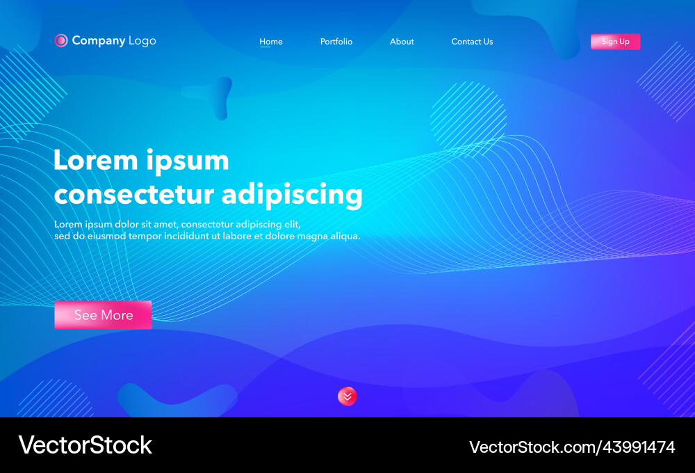 Abstract background website landing page template Abstract background website landing page template vector image