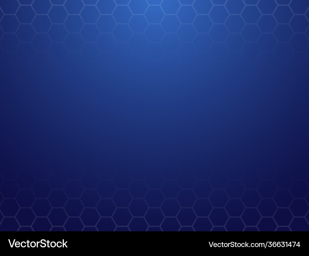 Abstract blue background with hexagon pattern vector image