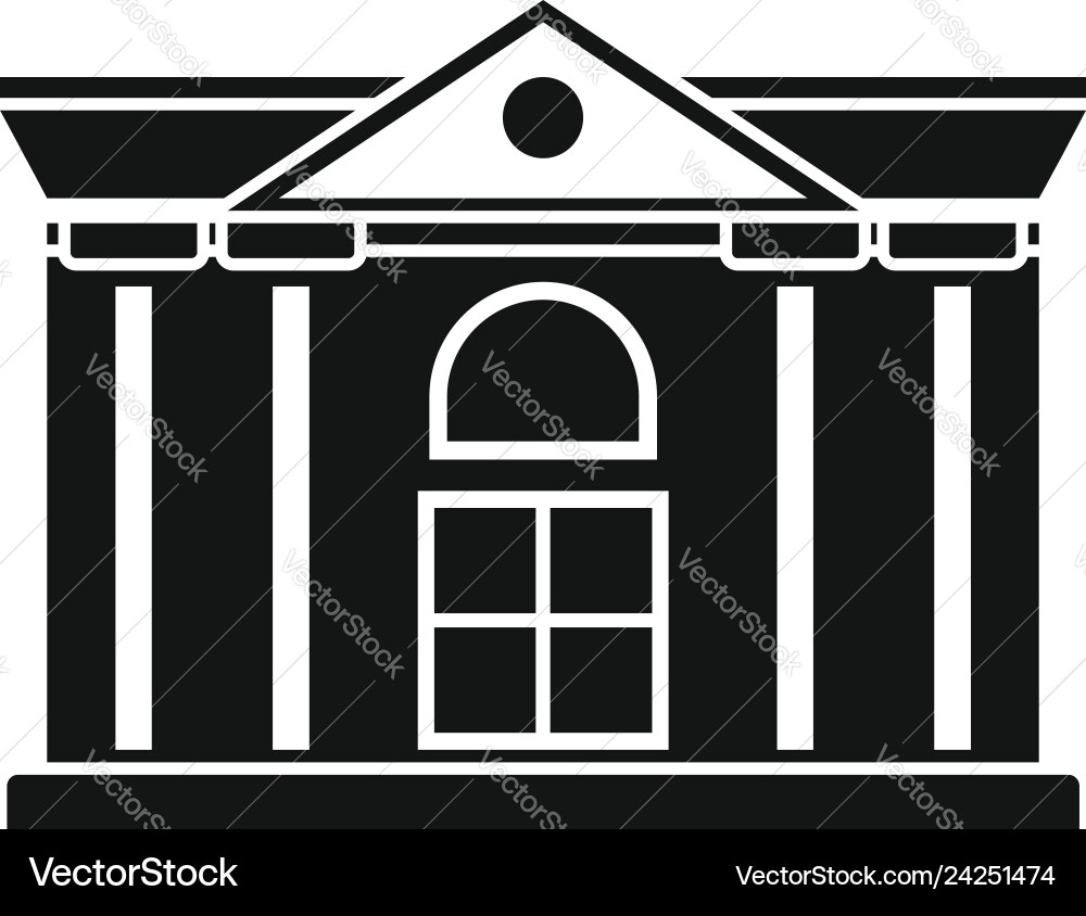 Architecture courthouse icon simple style Architecture courthouse icon simple style vector image