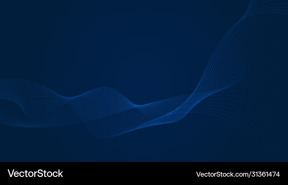 Array particles flowing over dark background Array particles flowing over dark background vector image