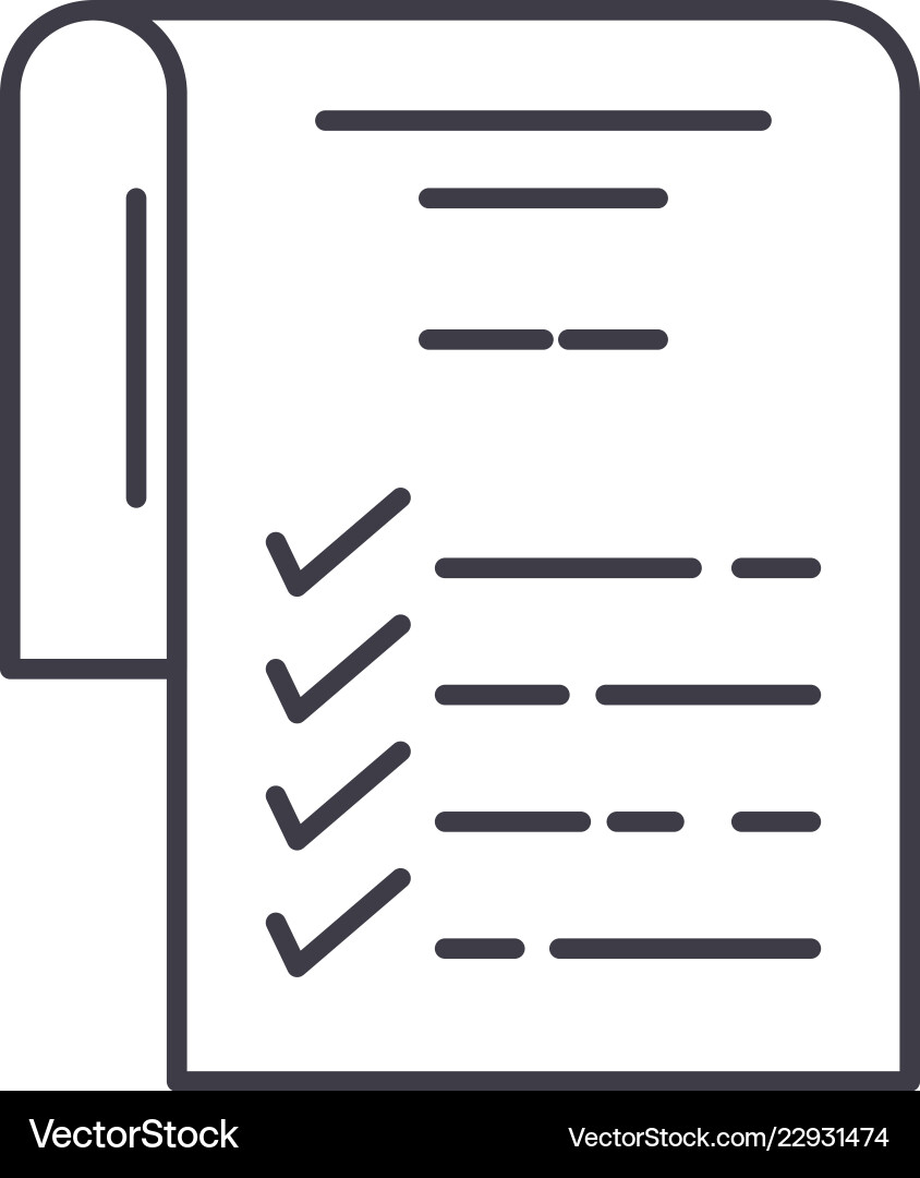 Check list line icon concept Check list line icon concept vector image