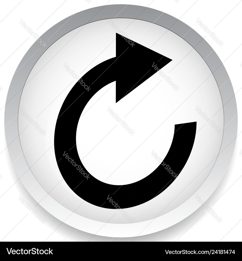 Circular arrow icon revolve rotate iteration Circular arrow icon revolve rotate iteration vector image