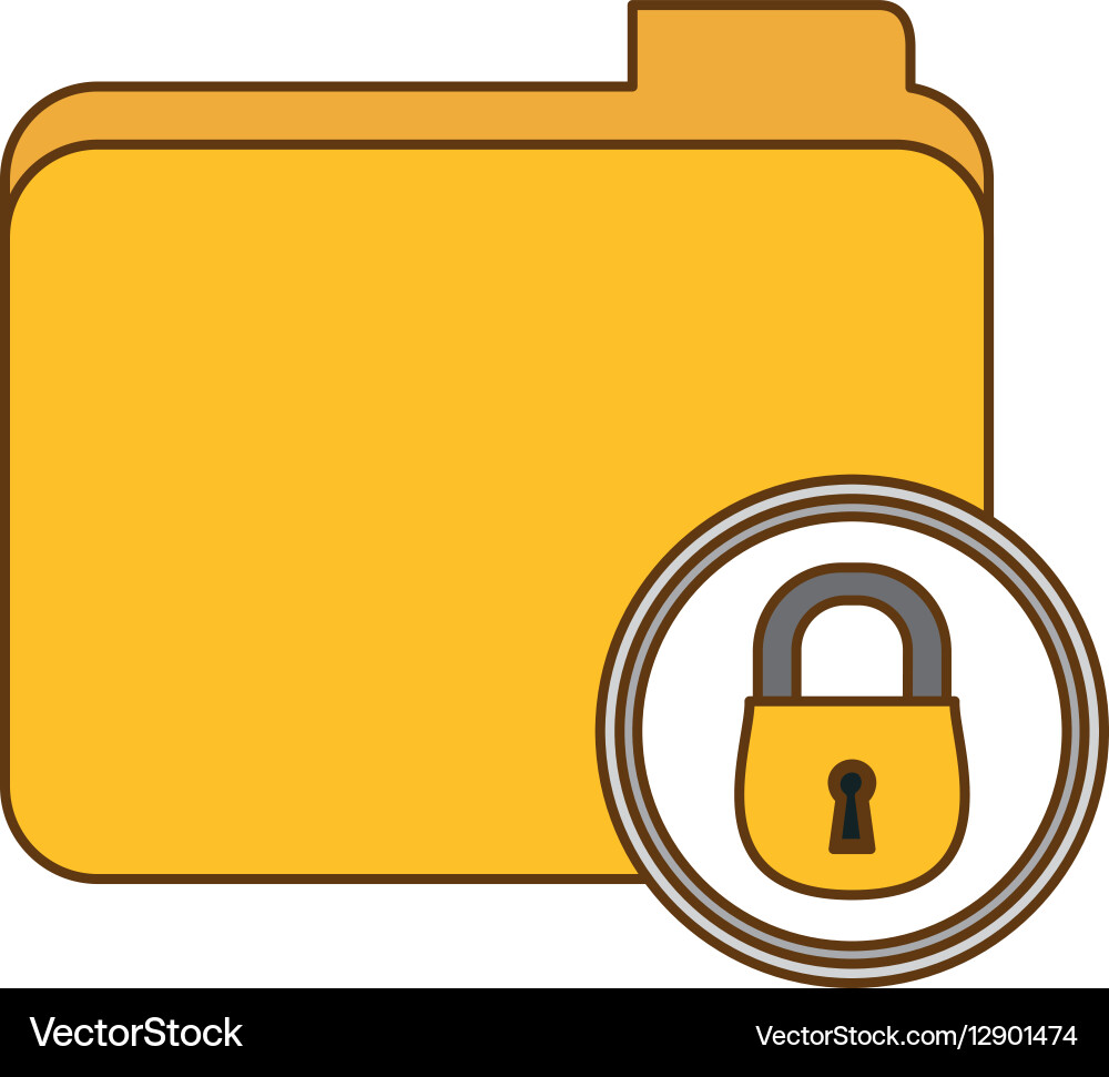 Color file data center security vector image