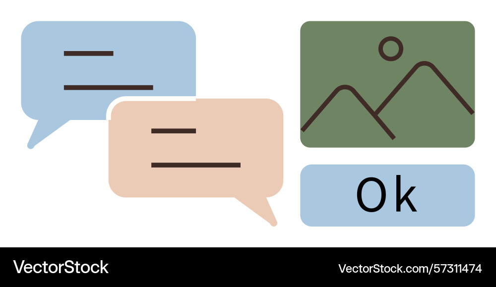 Digital communication with chat bubbles image Digital communication with chat bubbles image vector image