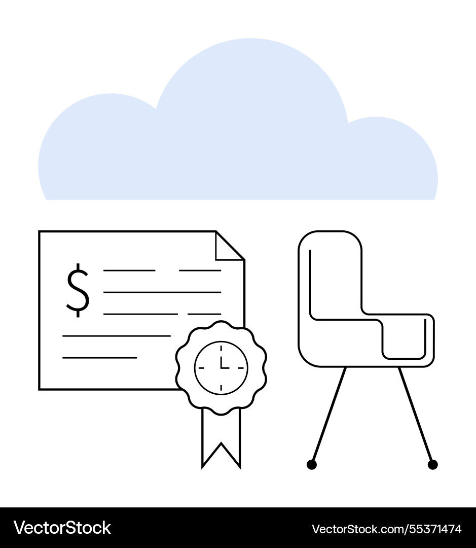 Digital workspace integration with cloud Vector Image