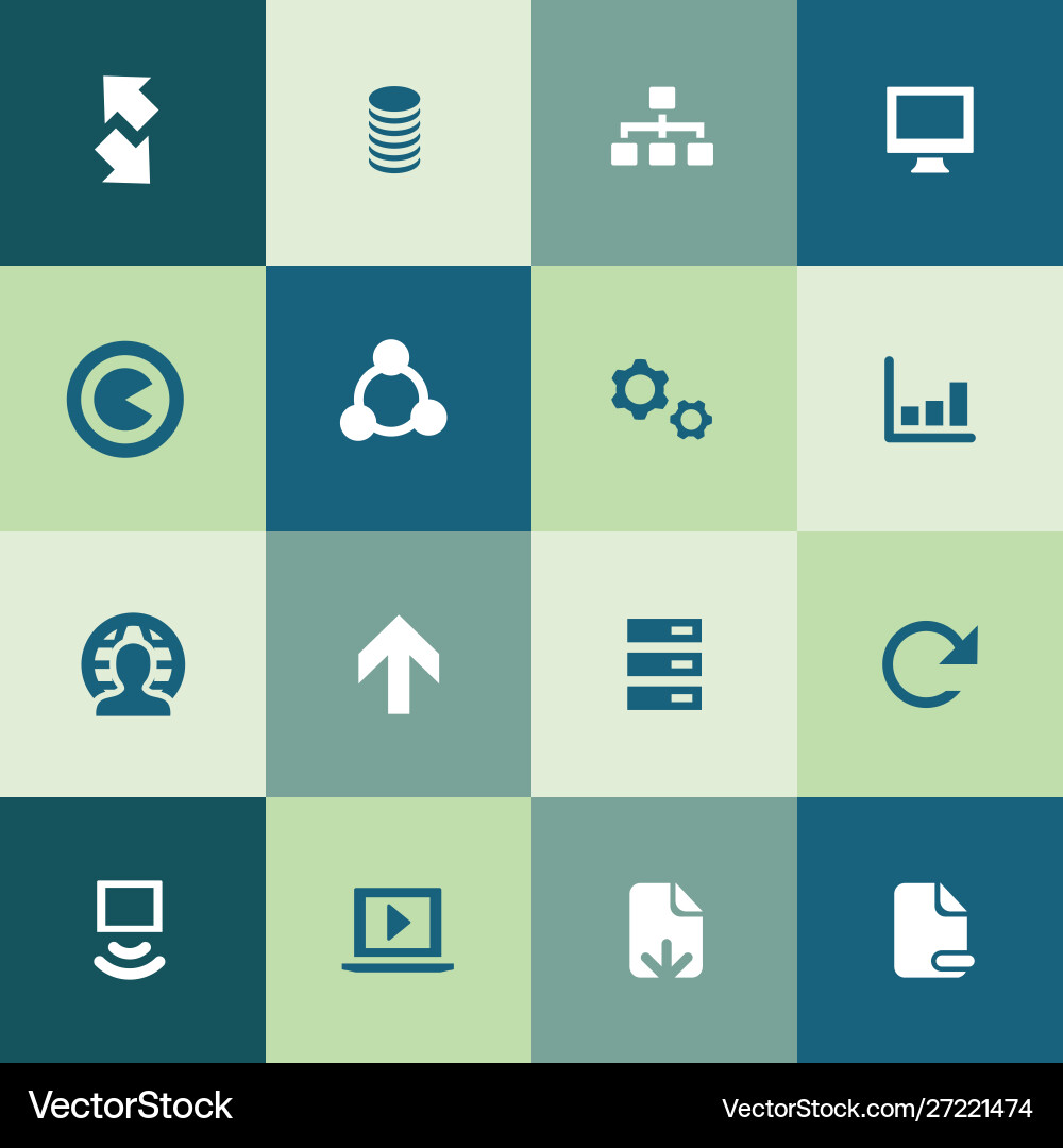Große Daten-Datenbank-Icons Universalset für Web vektorbild