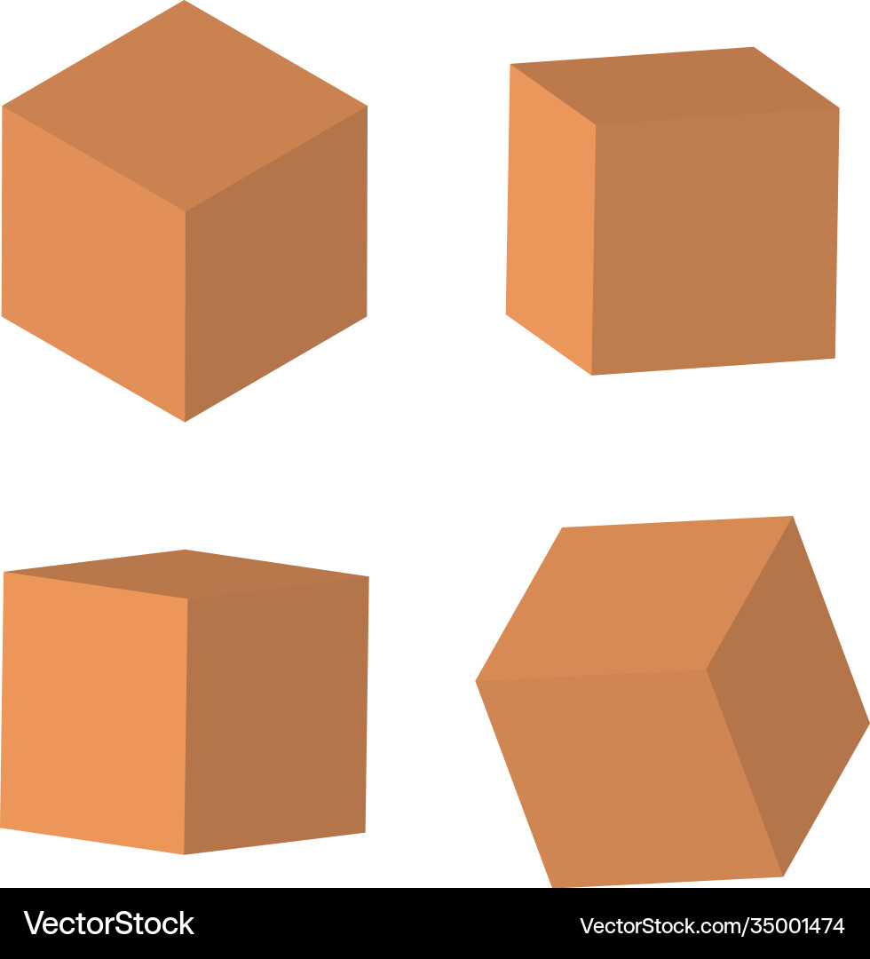Isometric cardboard box packaging isolated Isometric cardboard box packaging isolated vector image
