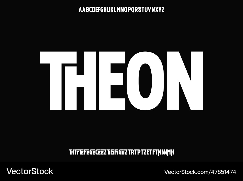Modern sans serif display font design suitable Modern sans serif display font design suitable Vector Image