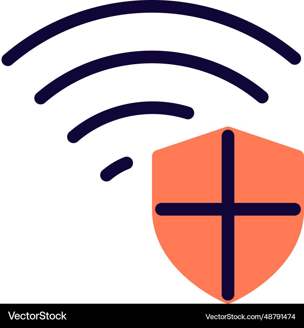 Private network for secure online access vector image