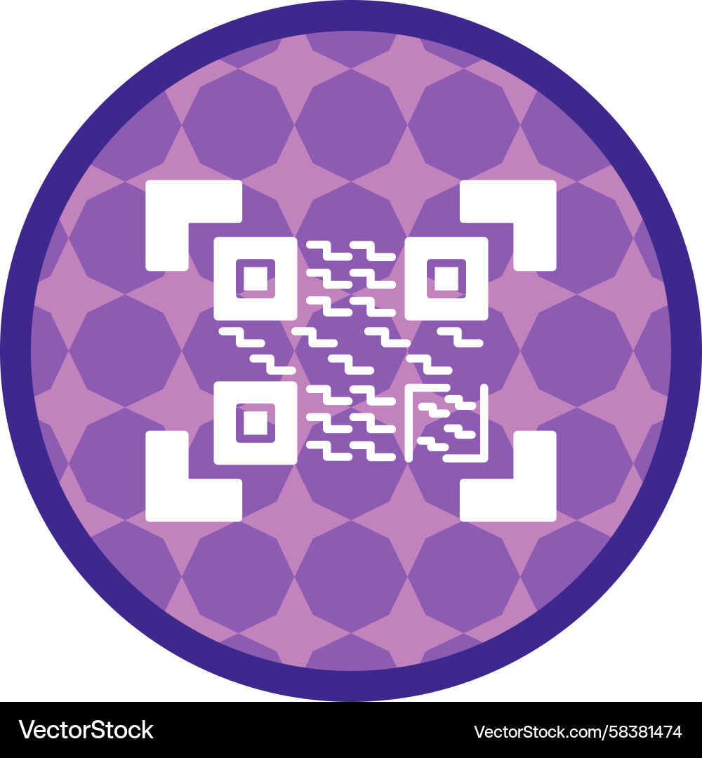 QR Code Icon - Digital Scan Vector Image
