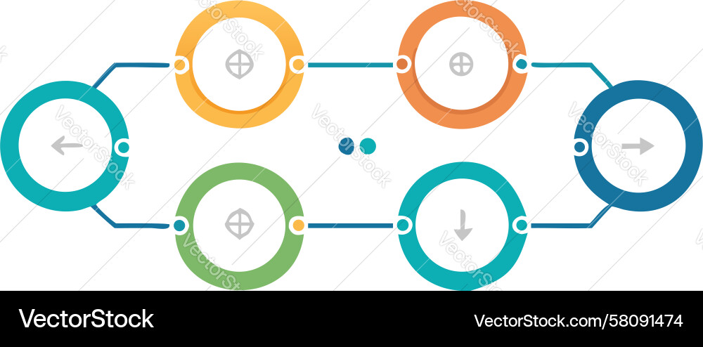 Sequential Process Flow Diagram Vector Image