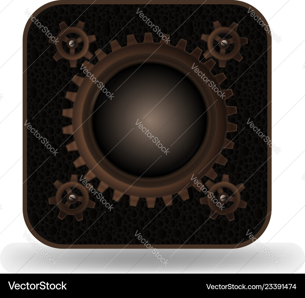 Steampunk style photo icon Steampunk style photo icon vector image
