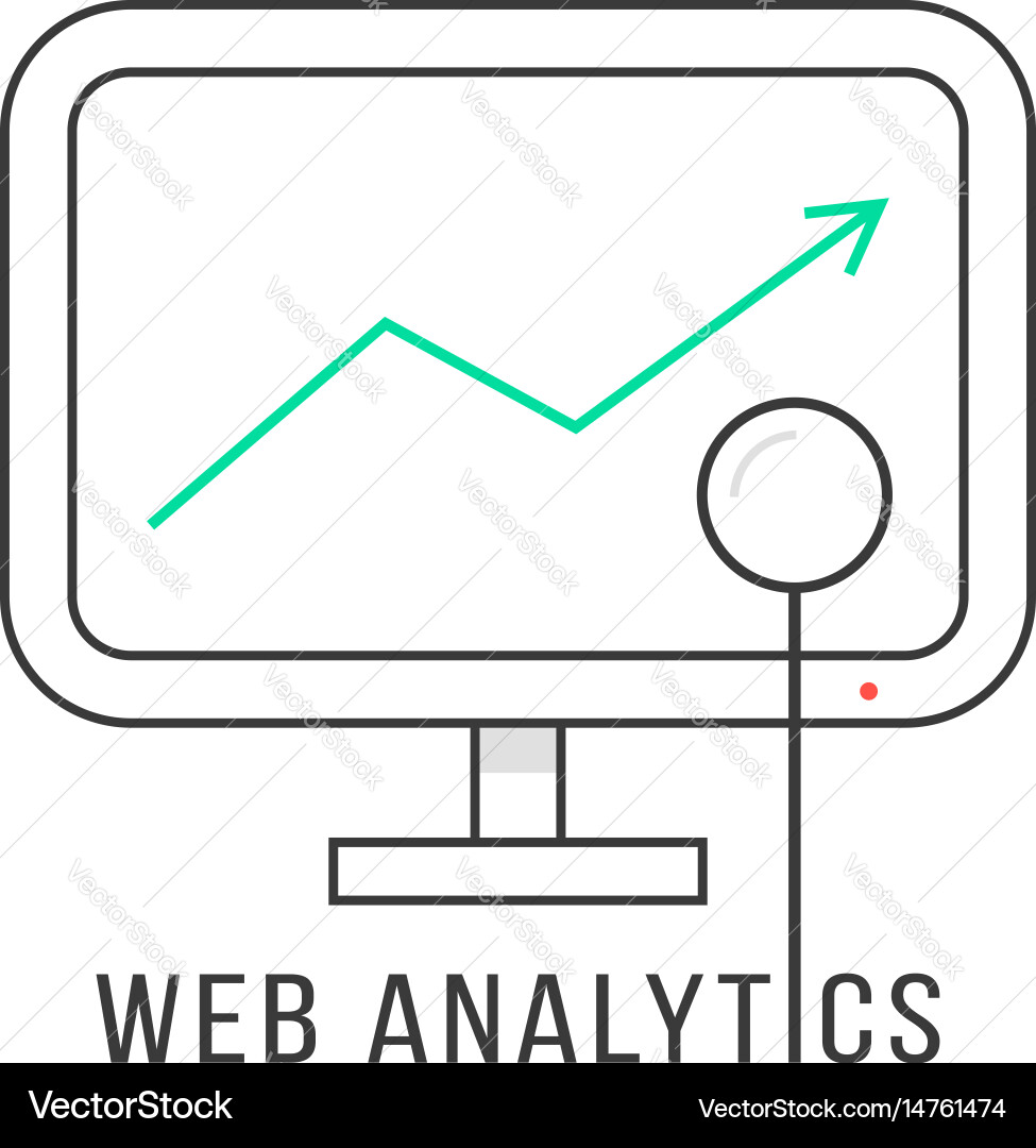 Web Analytics Dashboard vector image