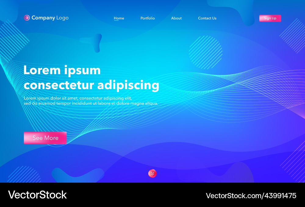 Abstract background website landing page template Abstract background website landing page template Vector Image