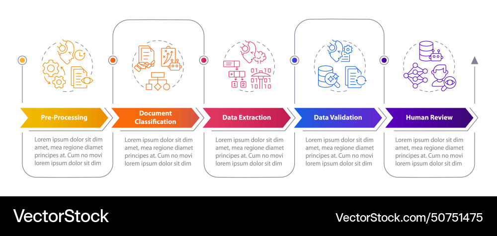 Ai data engineering rectangle infographic template Ai data engineering rectangle infographic template vector image