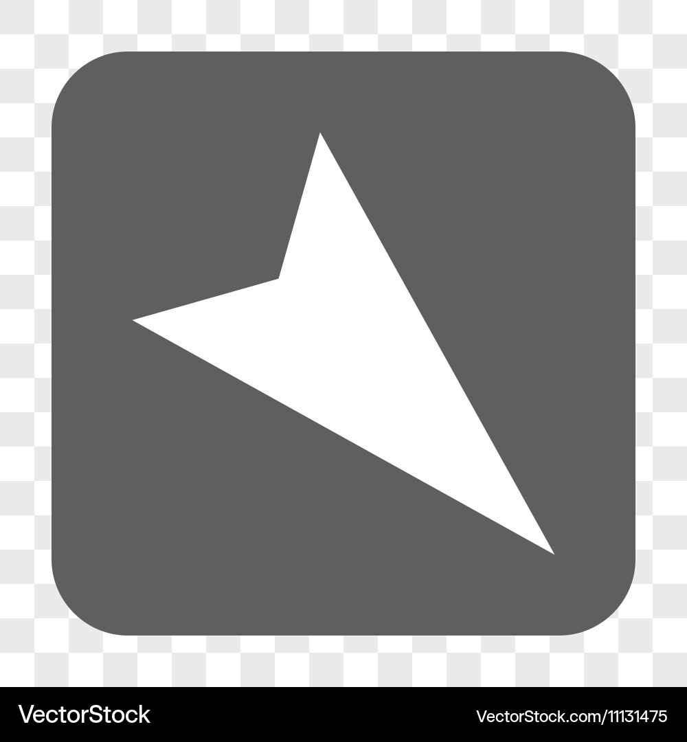 Arrowhead right-down rounded square button Vector Image