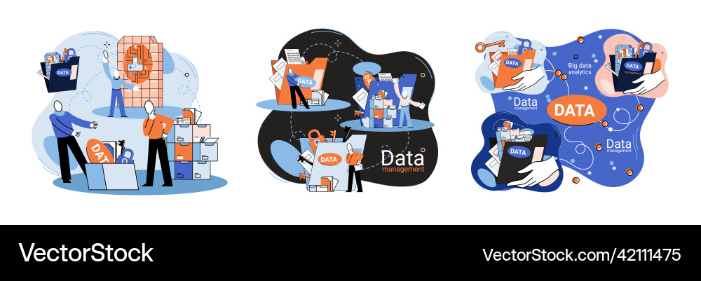 Big data analytics platform management Big data analytics platform management Vector Image