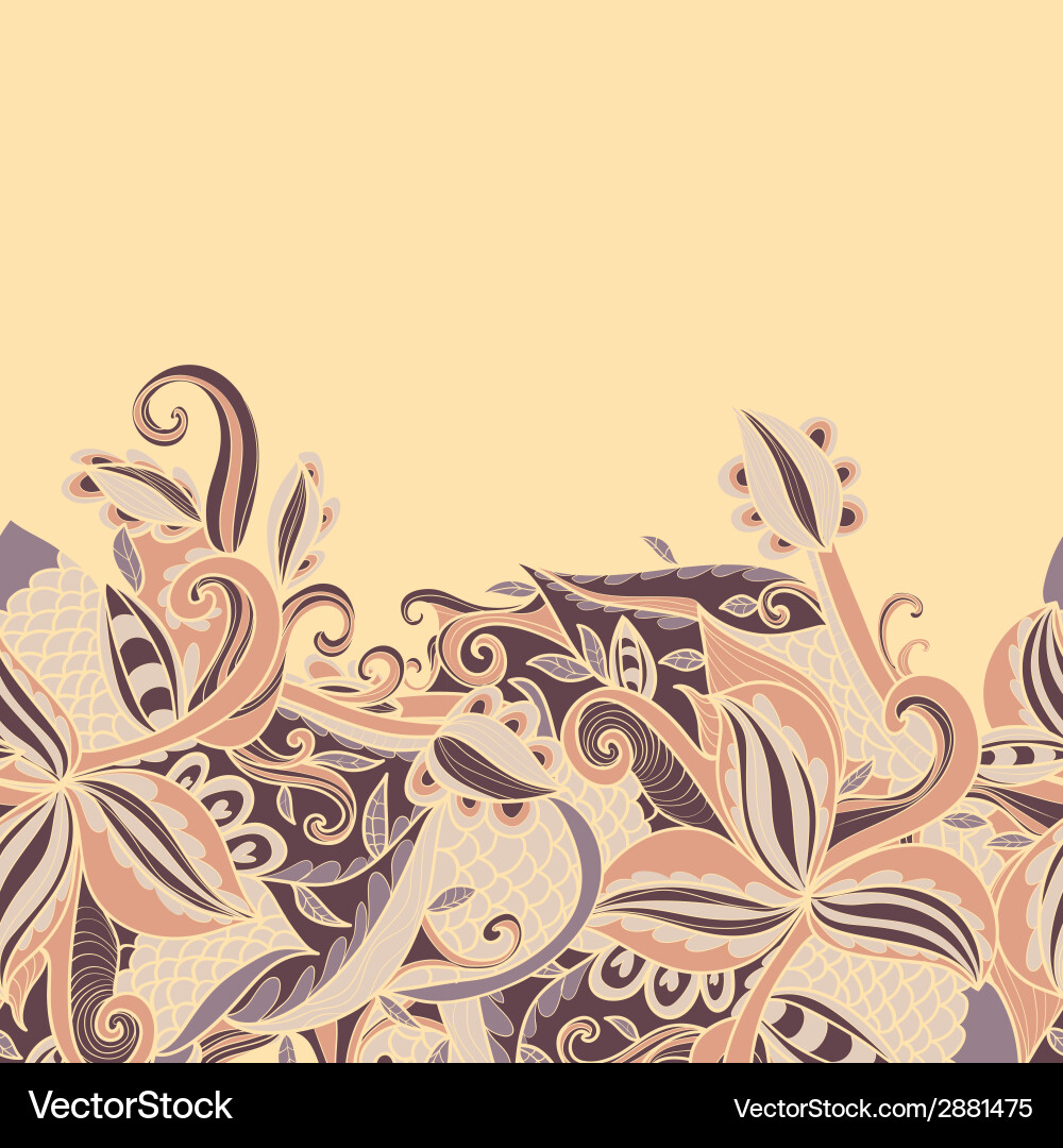 Border with abstract hand-drawn pattern Vector Image