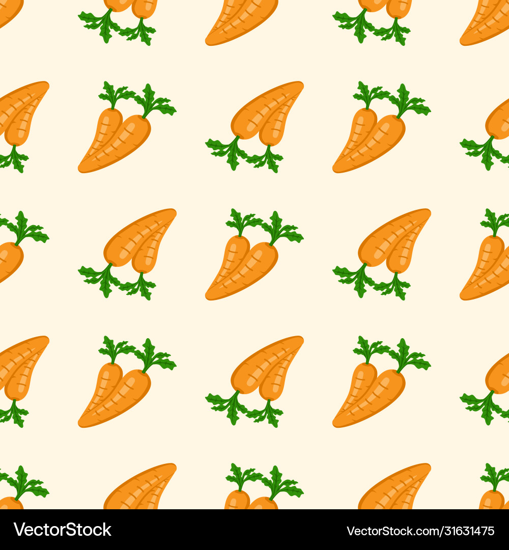 Carrot seamless template for textile Carrot seamless template for textile vector image