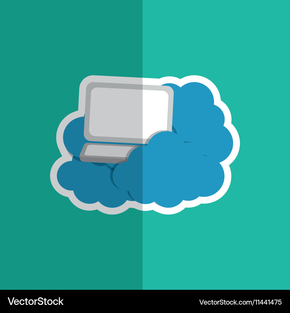 Cloud computing technology Vector Image