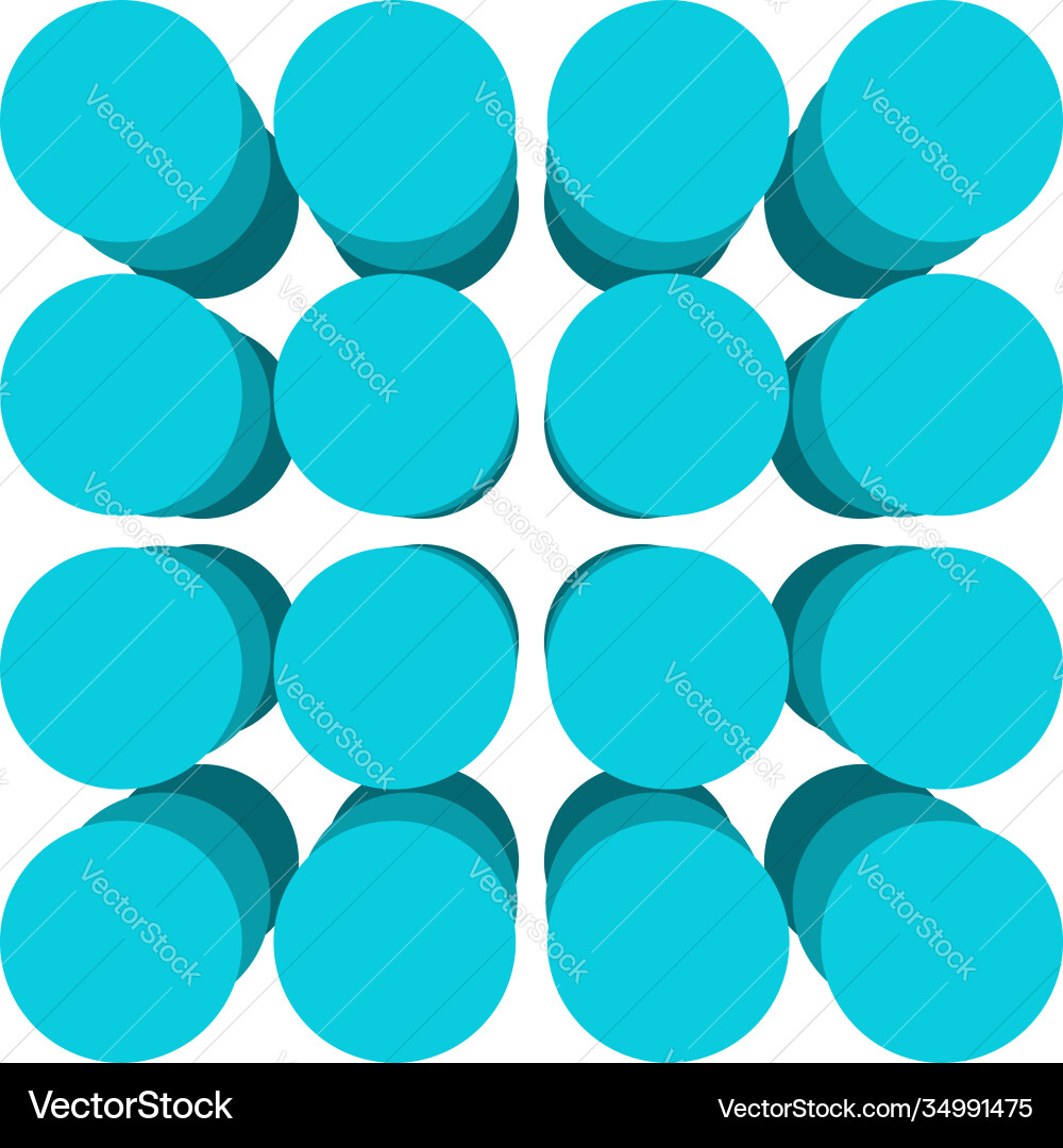 Grid mesh 3d spatial stacked tier circles Vector Image