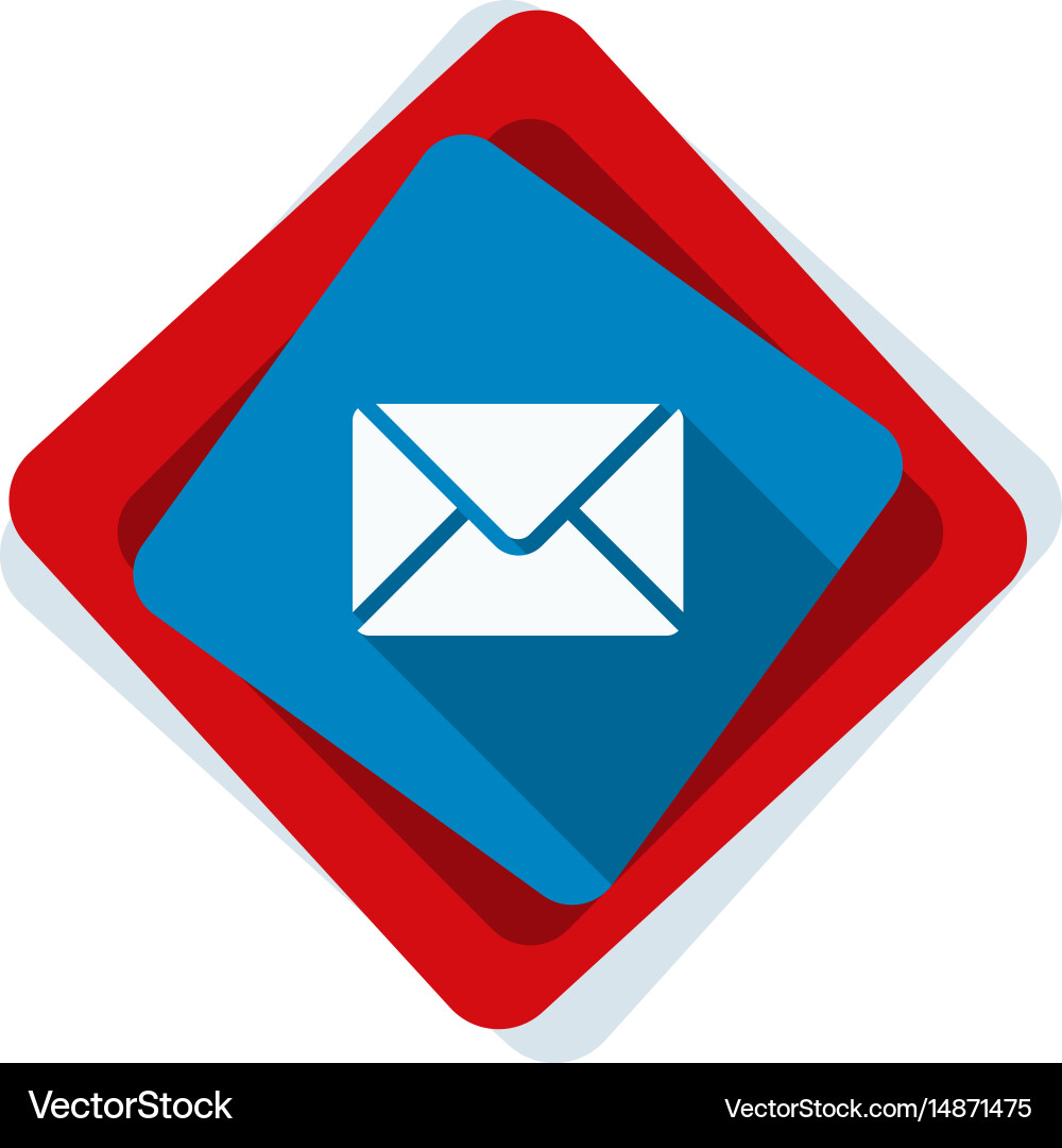 Mail button Vector Image