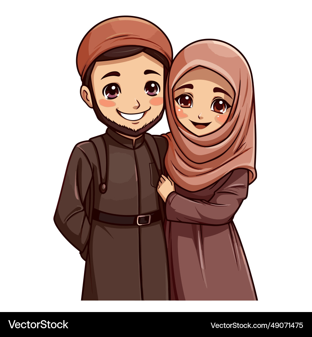 muslim couple hijab