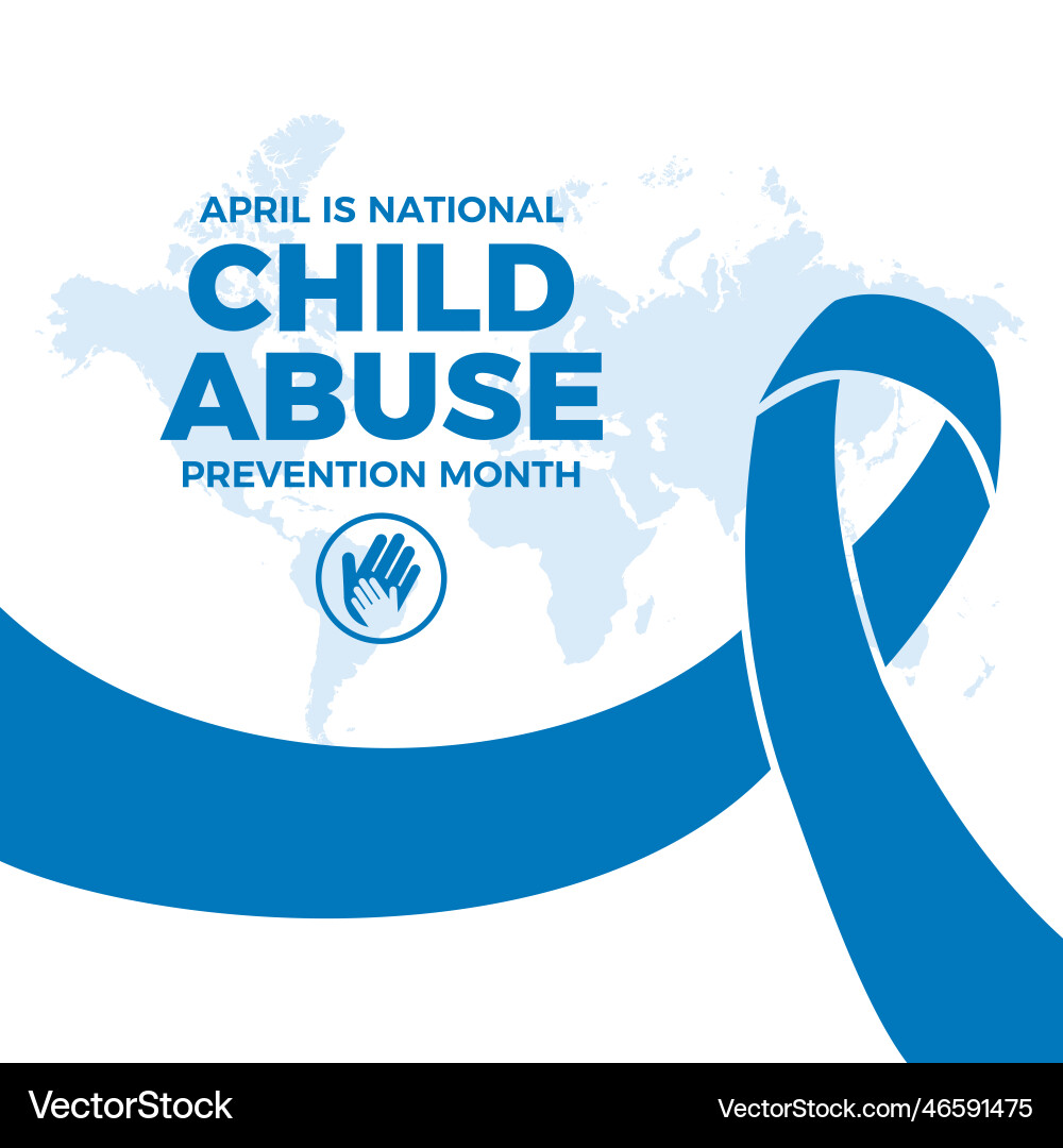 National child abuse prevention month poster National child abuse prevention month poster vector image