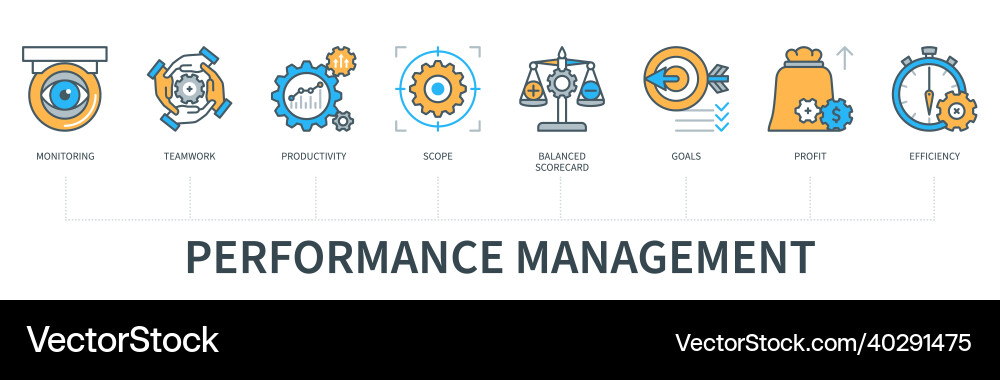 Performance management concept with icons Performance management concept with icons vector image