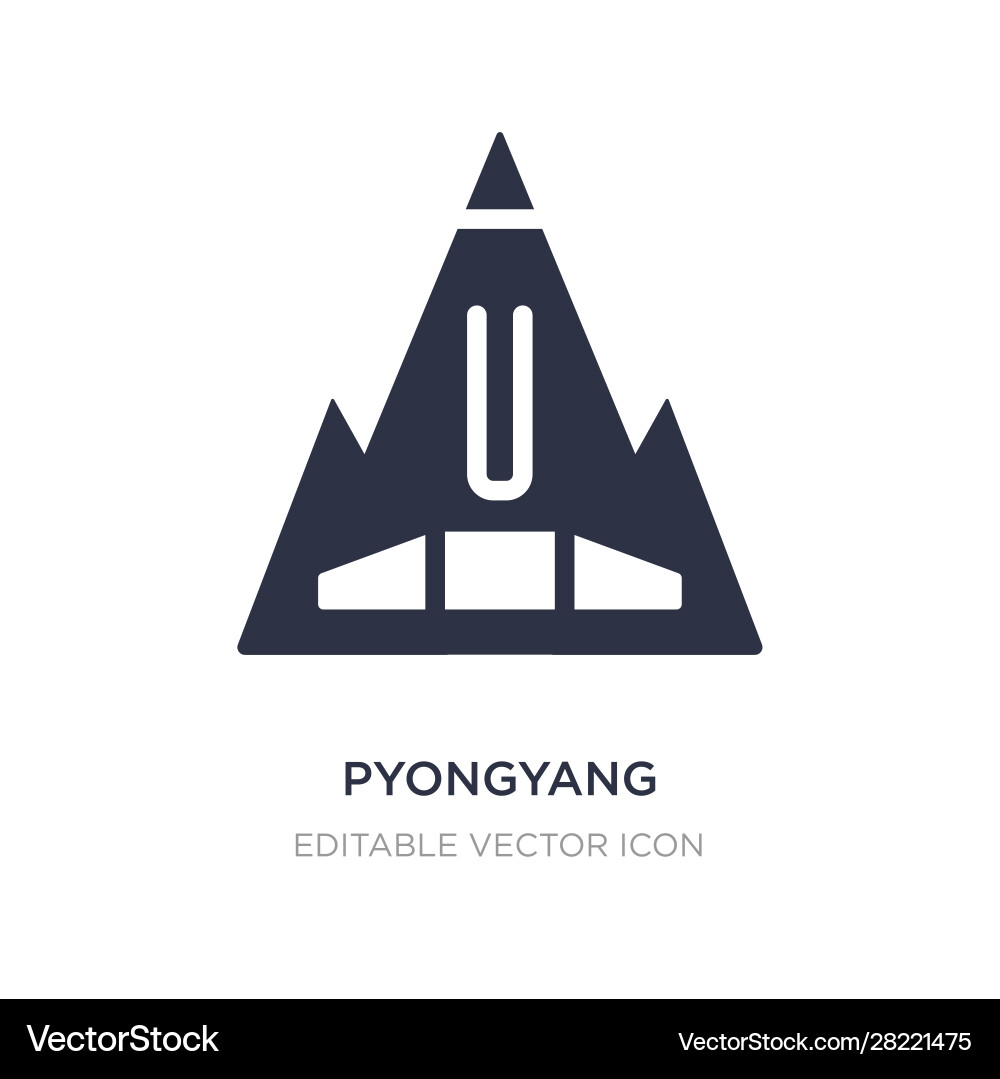 Pyongyang icon on white background simple element Pyongyang icon on white background simple element vector image
