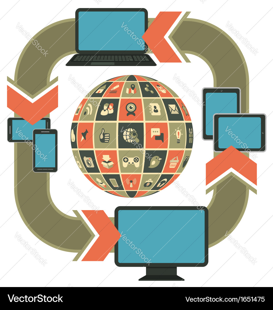 Responsive Web Development Toolkit vector image