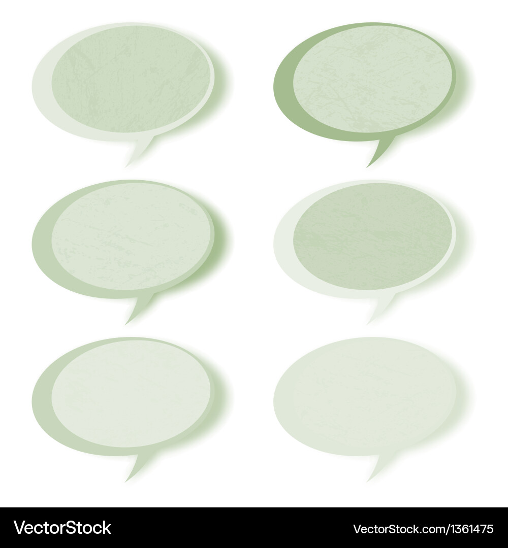 Retro speech bubbles set with copy space eps 8 Vector Image