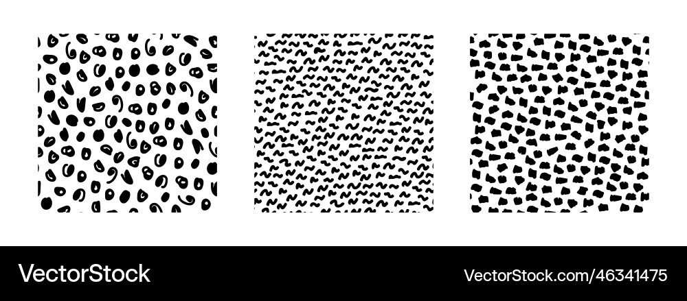 Set of abstract seamless patterns with textures Set of abstract seamless patterns with textures Vector Image