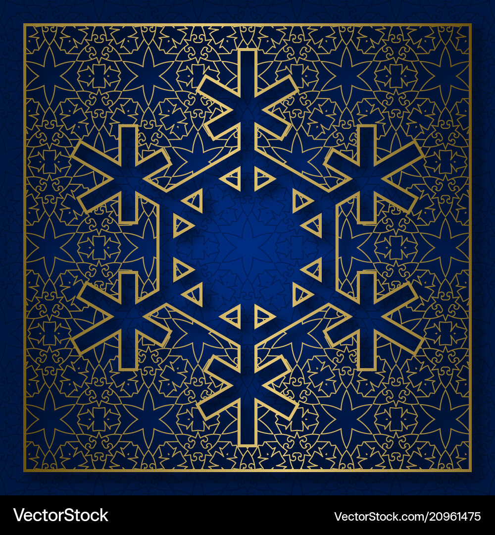 Snowflake shape patterned background Snowflake shape patterned background vector image