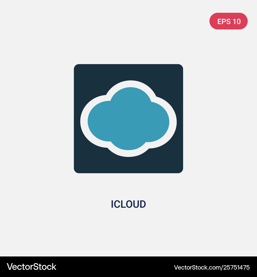 Two color icloud icon from user interface concept Two color icloud icon from user interface concept vector image