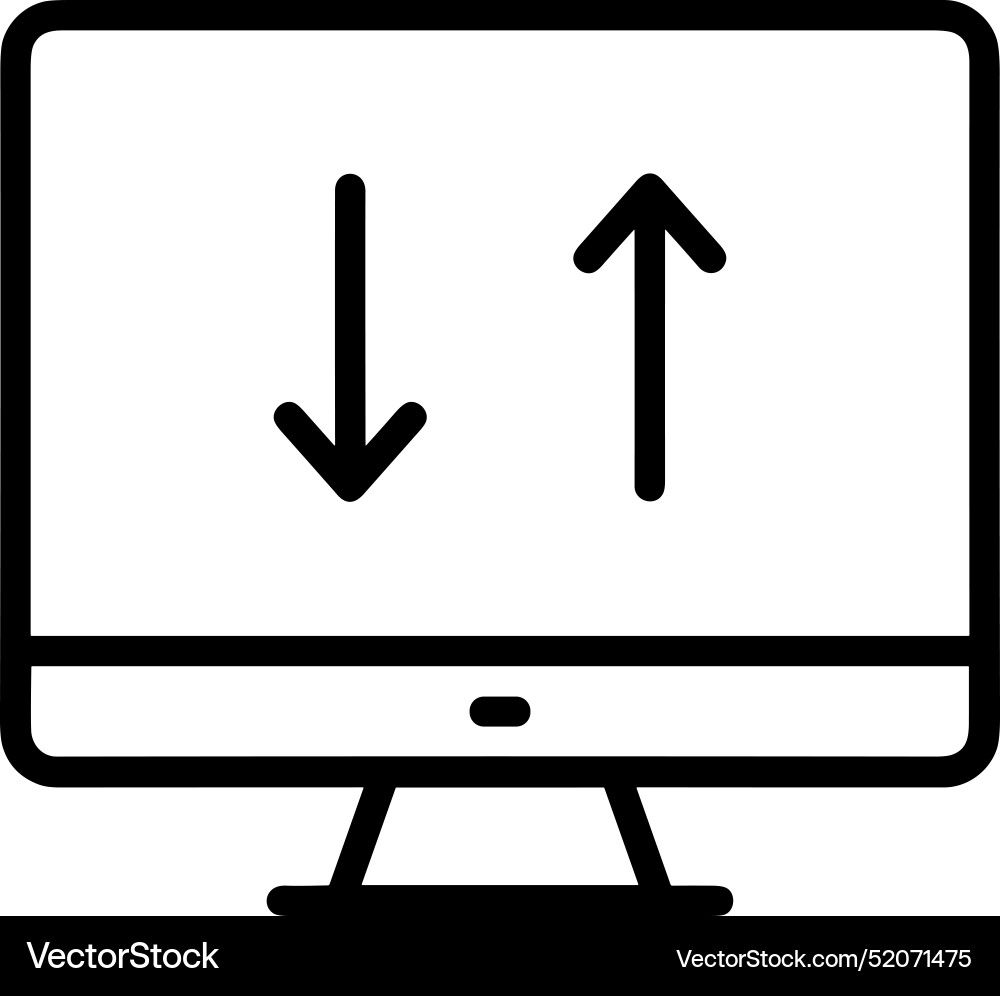 Upload outline icon symbol image Upload outline icon symbol image Vector Image