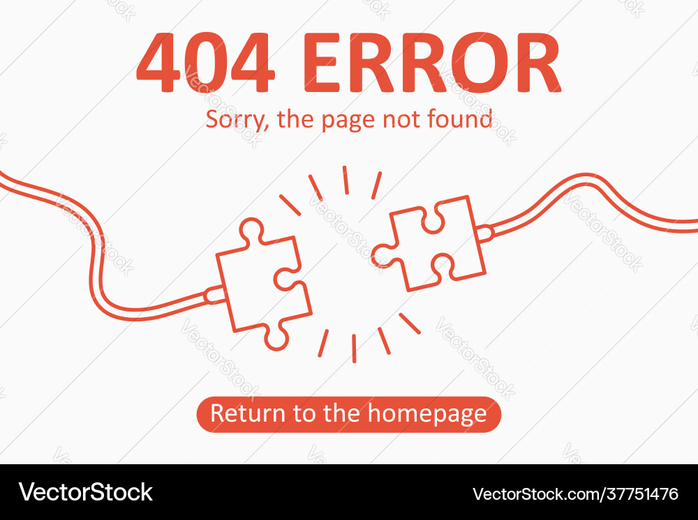 404 error page not found template 404 error page not found template vector image