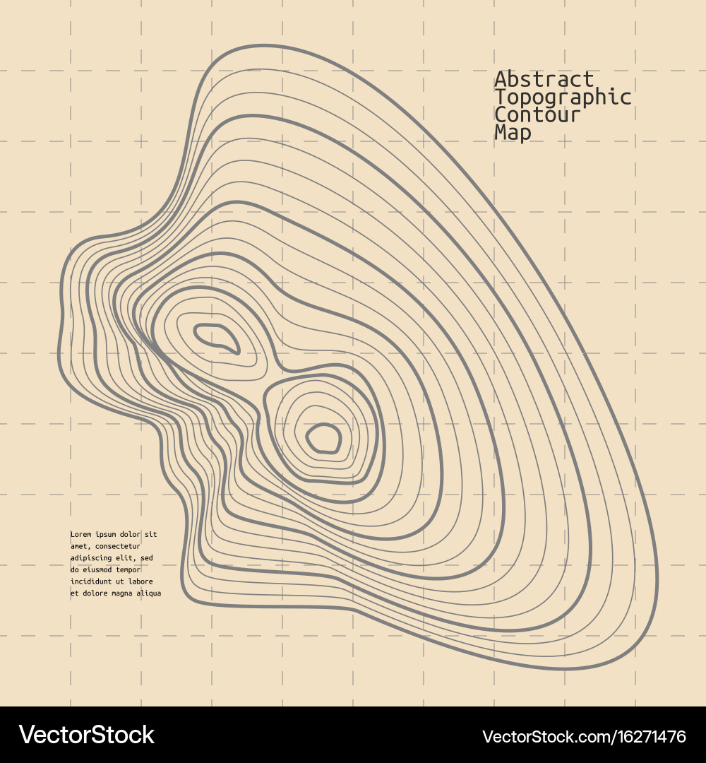 Abstract Contour Map - Terrain Pattern vector image