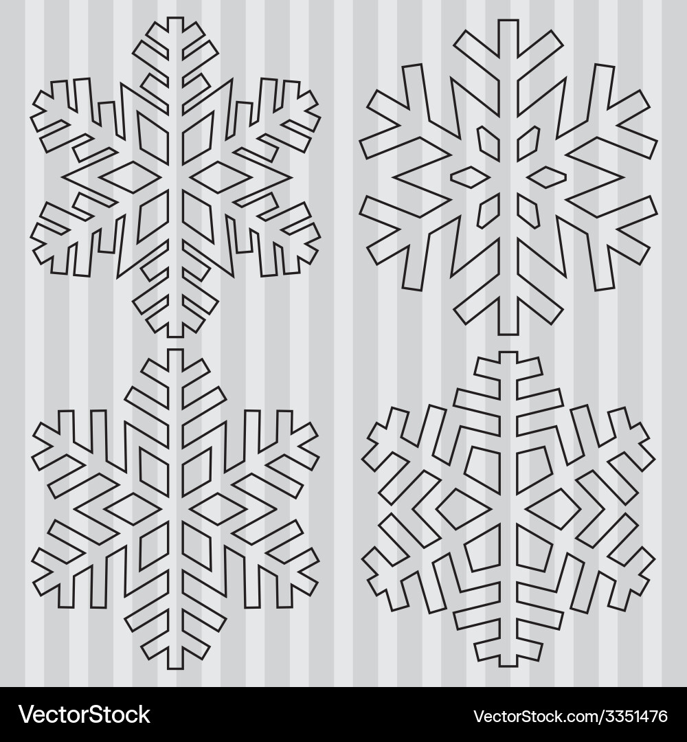 Abstract Snowflake Pattern vector image