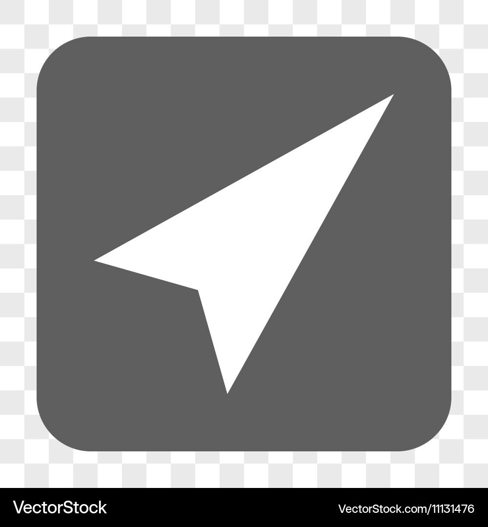 Arrowhead right-up rounded square button Vector Image
