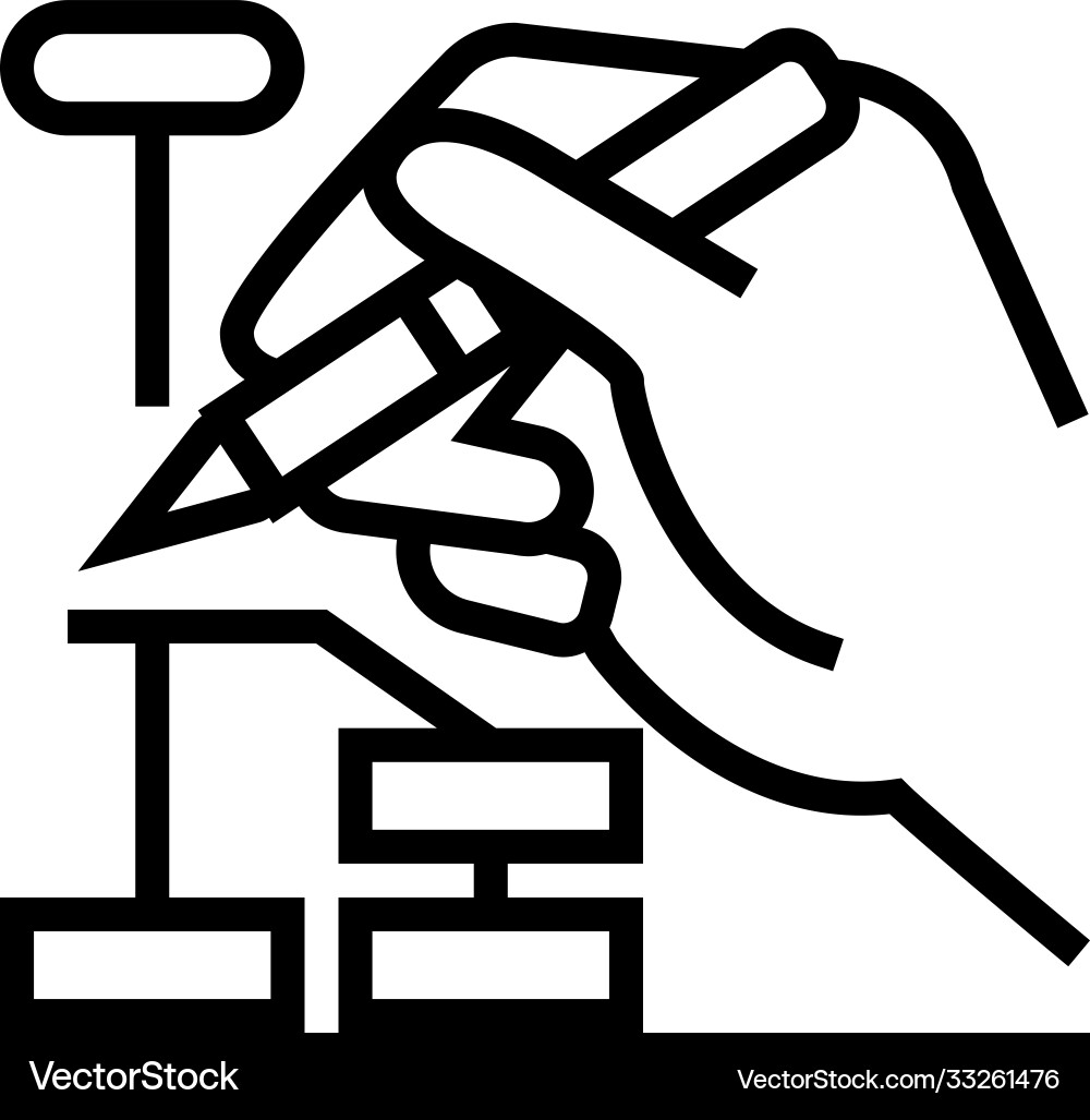 Building hierarchy line icon Building hierarchy line icon vector image