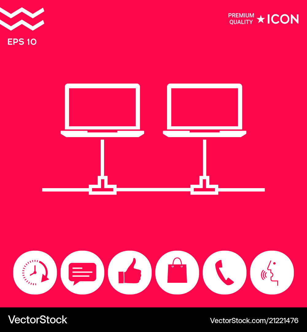 Computer network icon vector image
